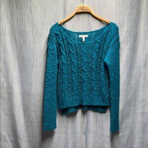 Aeropostale Turquoise Cable Knit Sweater size small